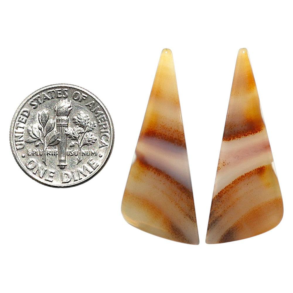 Natural Montana Agate 12.5x33.5x4 mm Fancy Shape Polished Gemstone LS99-010464