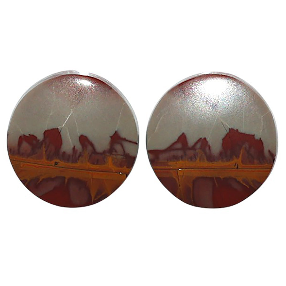 Natural Noreena Jasper 15.3x15.3x3.5 mm Round Shape Polished Gemstone LS99-010465