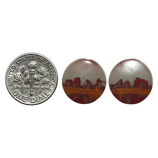 Natural Noreena Jasper 15.3x15.3x3.5 mm Round Shape Polished Gemstone LS99-010465