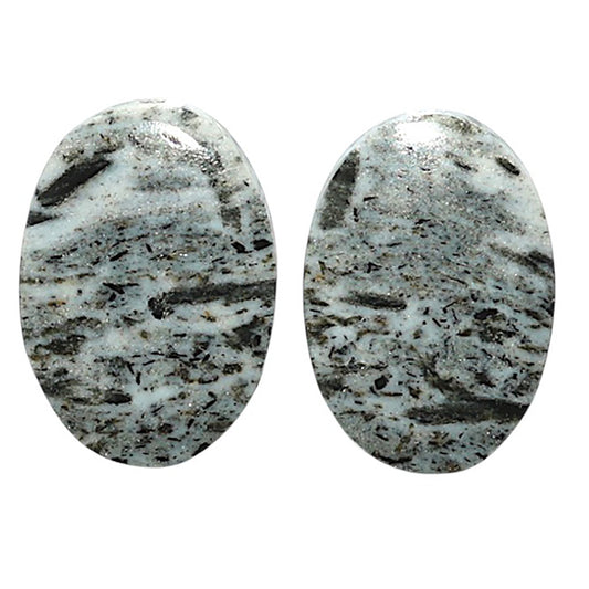 Natural Hornblende 14x19.9x3.5 mm Oval Shape Polished Gemstone LS99-010466