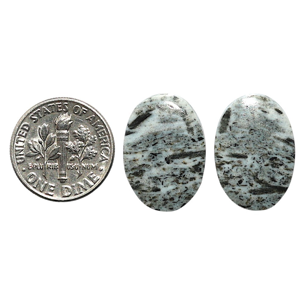Natural Hornblende 14x19.9x3.5 mm Oval Shape Polished Gemstone LS99-010466