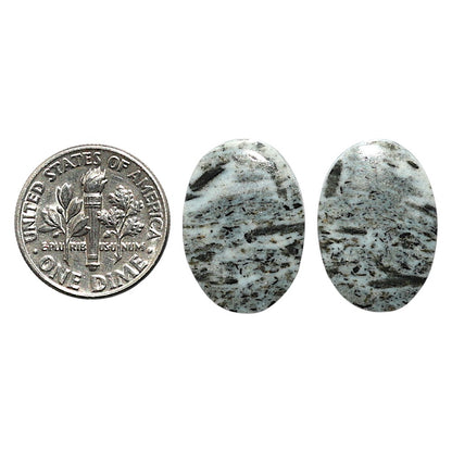 Natural Hornblende 14x19.9x3.5 mm Oval Shape Polished Gemstone LS99-010466