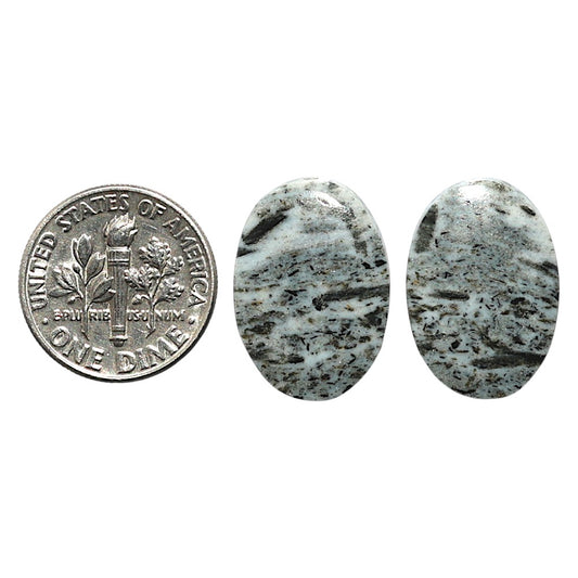 Natural Hornblende 14x19.9x3.5 mm Oval Shape Polished Gemstone LS99-010466