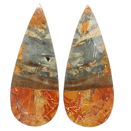 Natural Maligano Jasper 10.8x26.1x3.5 mm Pear Shape Polished Gemstone LS99-010470