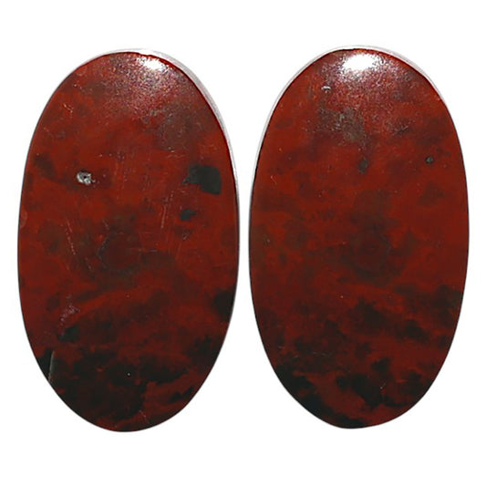 Natural Blood Stone 13.9x23.6x4 mm Oval Shape Polished Gemstone LS99-010475