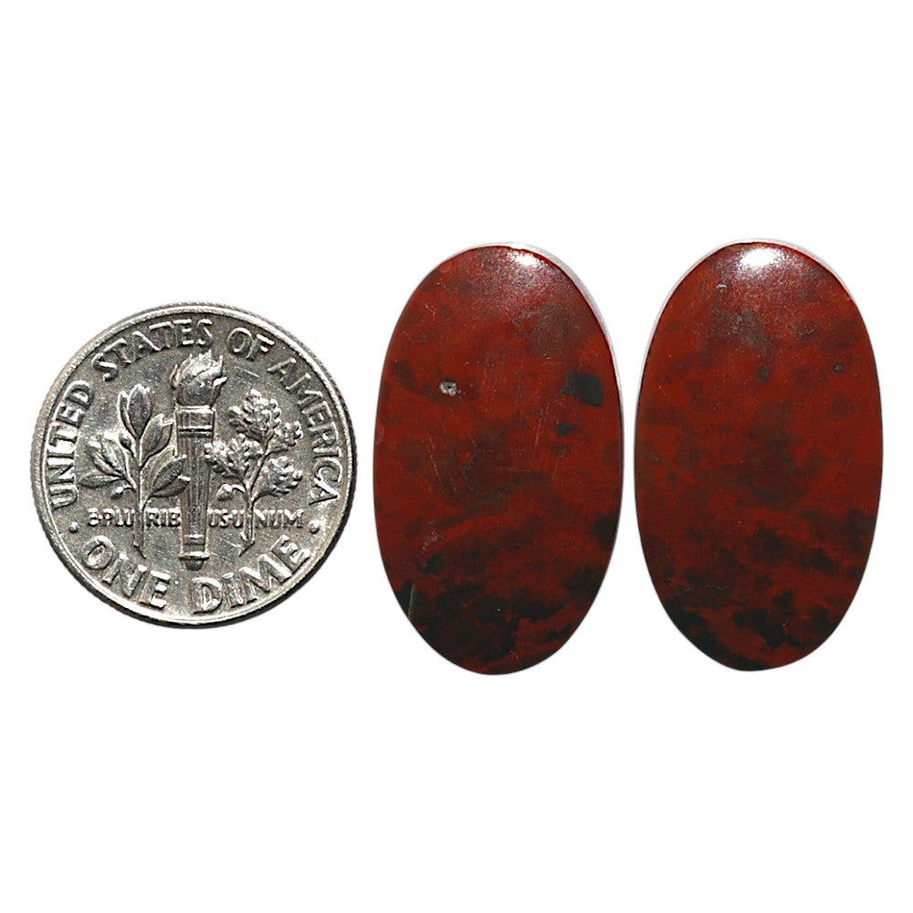 Natural Blood Stone 13.9x23.6x4 mm Oval Shape Polished Gemstone LS99-010475