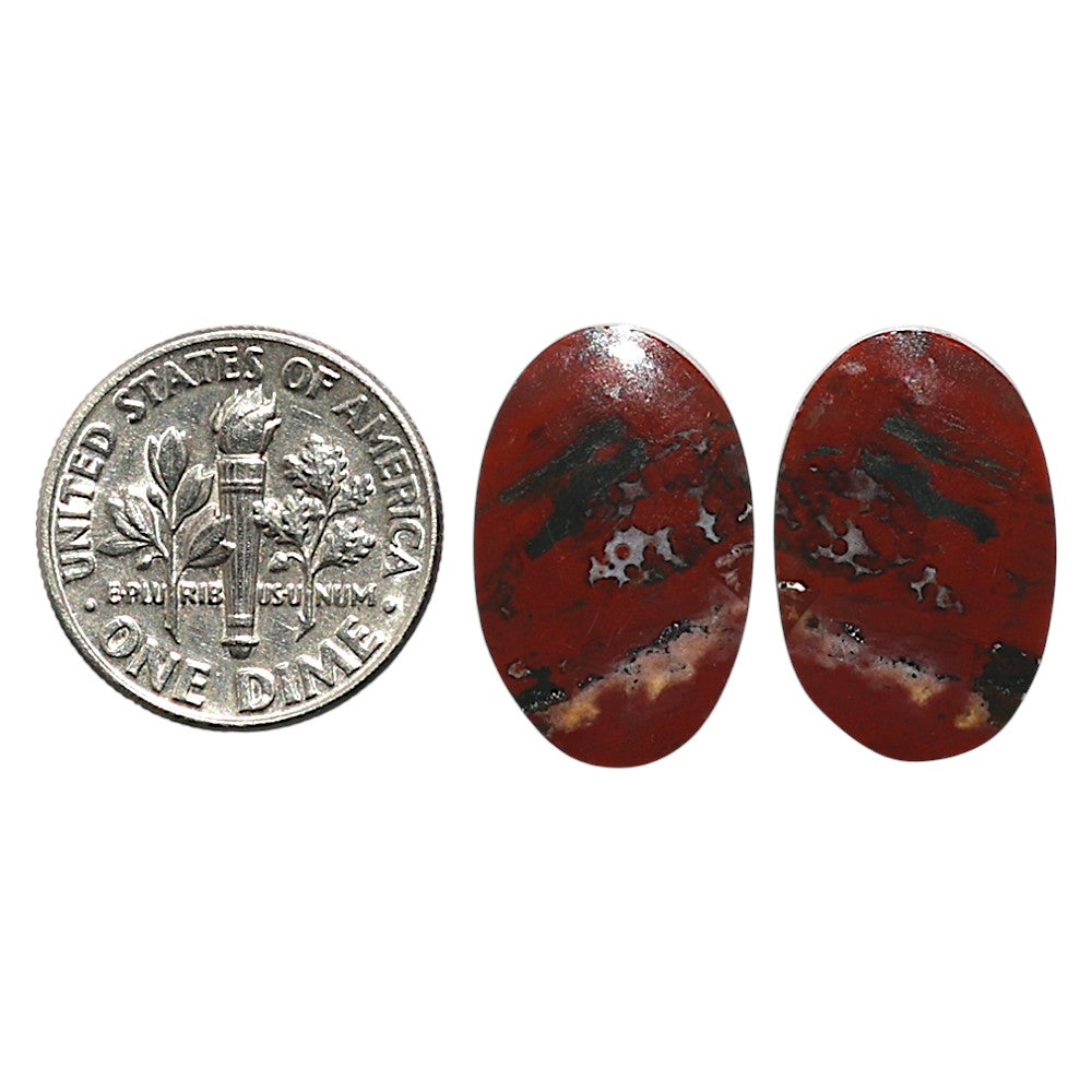 Natural Blood Stone 12.5x19.15x3.7 mm Oval Shape Polished Gemstone LS99-010476