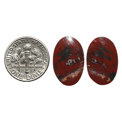 Natural Blood Stone 12.5x19.15x3.7 mm Oval Shape Polished Gemstone LS99-010476
