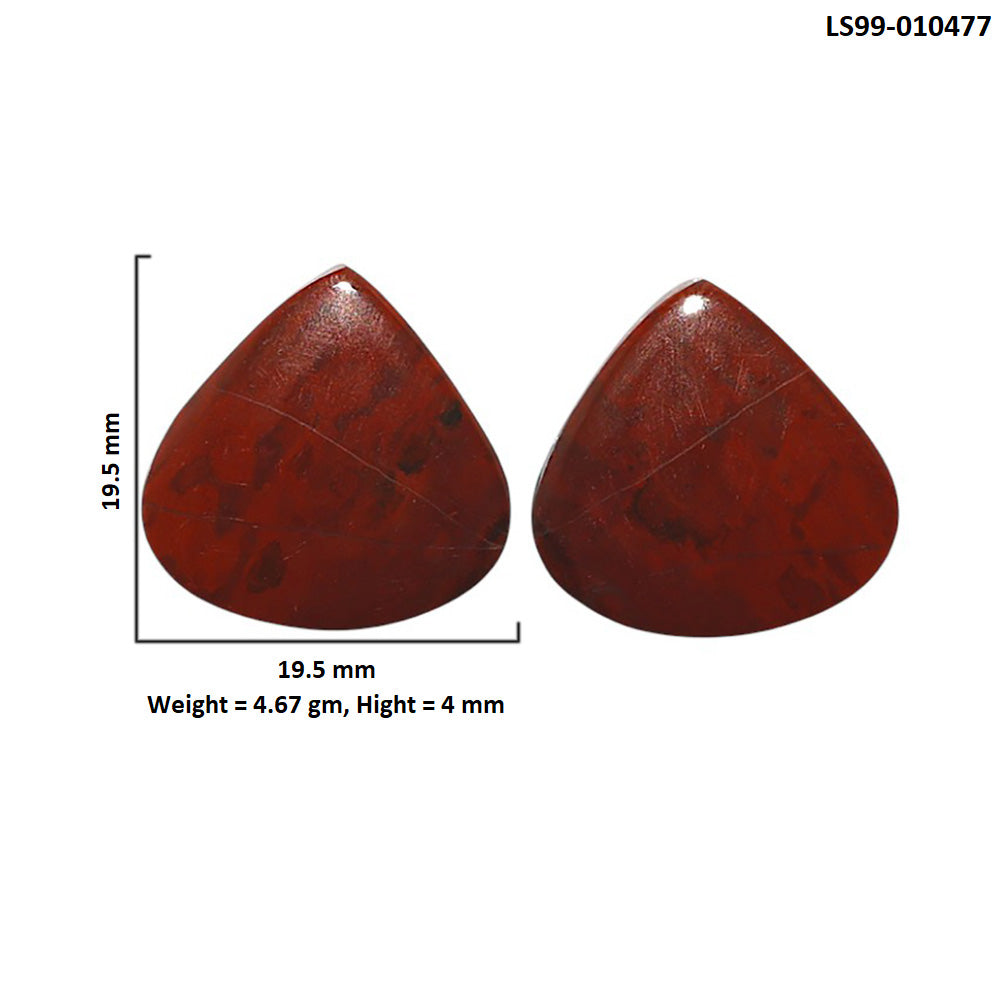 Natural Blood Stone 19.5x19.5x4 mm Heart Shape Polished Gemstone LS99-010477