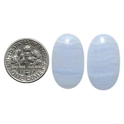 Natural Blue Lace Agate 13x22x4.5 mm Oval Shape Polished Gemstone LS99-010485