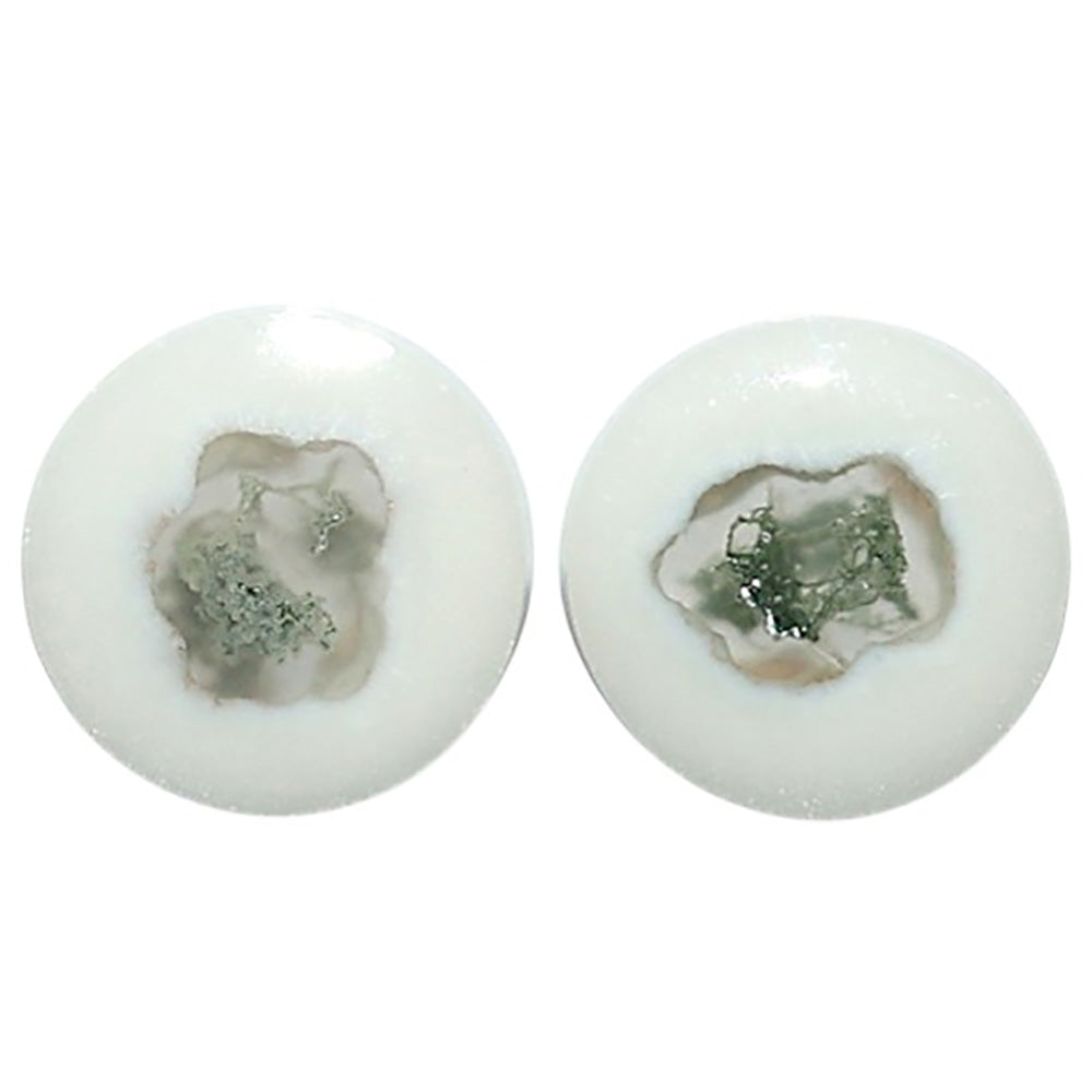 Natural Horse Canyon Moss Agate 13x13x4 mm Round Shape Polished Gemstone LS99-010491