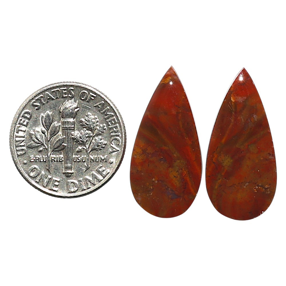 Natural Rare Cady Mountain Agate 11x23.2x3.5 mm Pear Shape Polished Gemstone LS99-010493