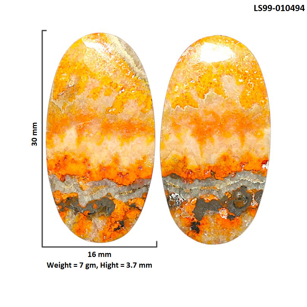 Natural Indonesian Bumble Bee 16x30x3.7 mm Oval Shape Polished Gemstone LS99-010494