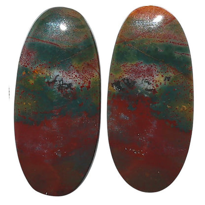 Natural Blood Stone 13.6x29.1x4.5 mm Oval Shape Polished Gemstone LS99-010495