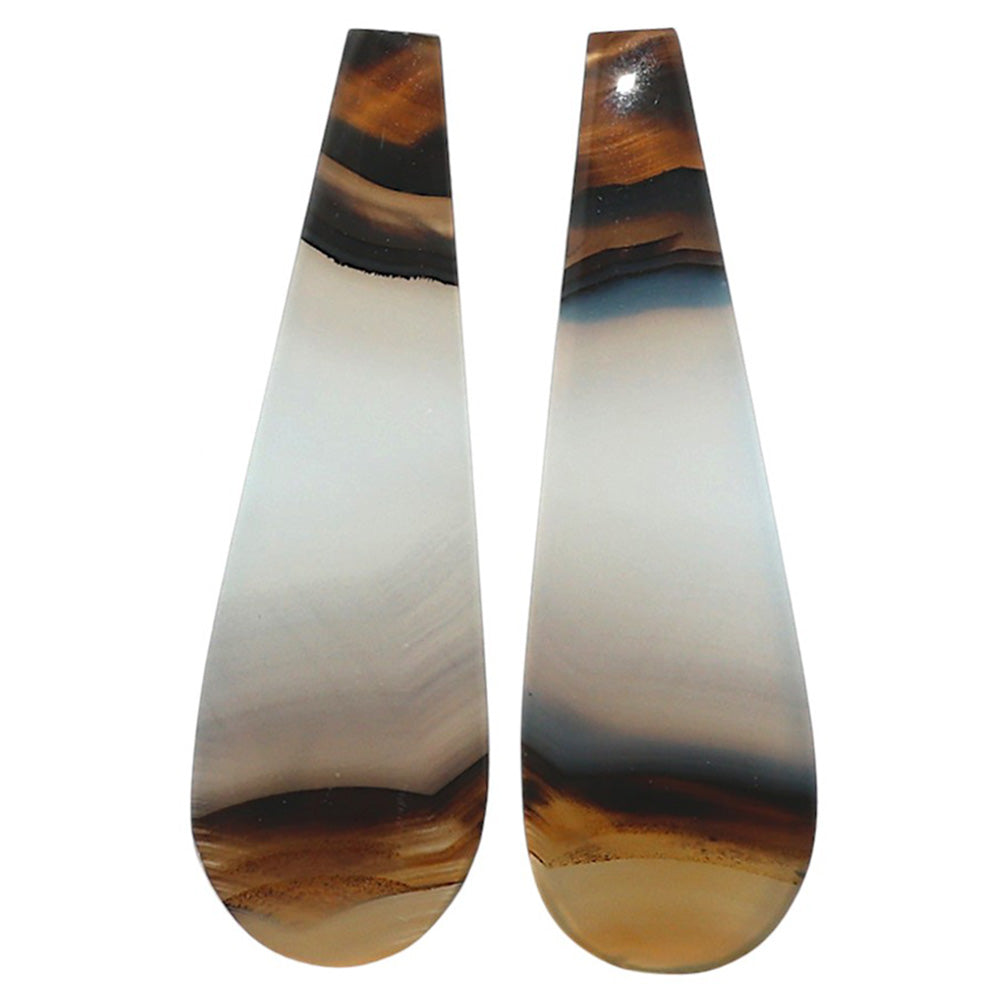 Natural Montana Agate 12.2x38.4x4.5 mm Fancy Shape Polished Gemstone LS99-010497