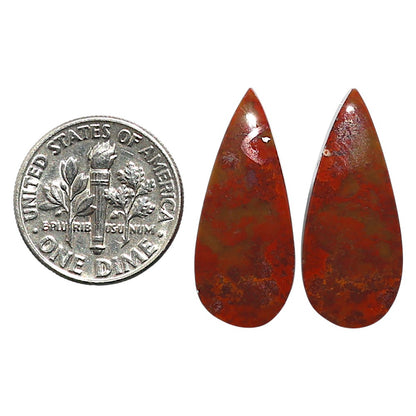Natural Rare Cady Mountain Agate 10.7x25x4.5 mm Pear Shape Polished Gemstone LS99-010498