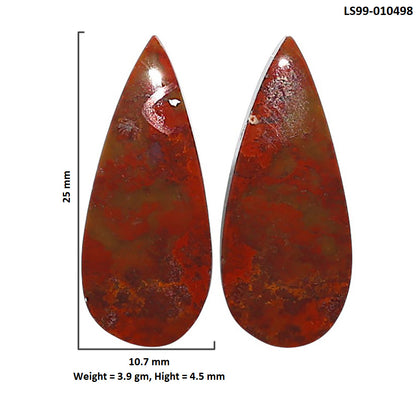 Natural Rare Cady Mountain Agate 10.7x25x4.5 mm Pear Shape Polished Gemstone LS99-010498