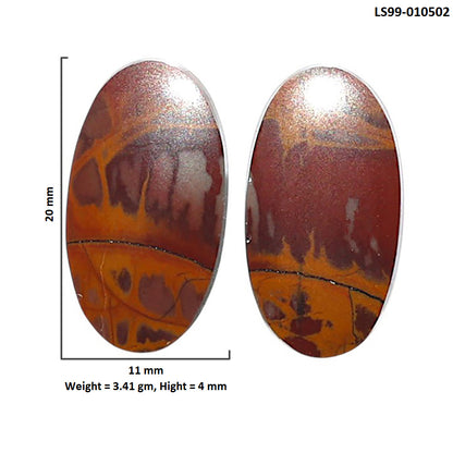 Natural Noreena Jasper 11x20x4 mm Oval Shape Polished Gemstone LS99-010502