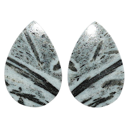 Natural Hornblende 12.9x19.5x4 mm Pear Shape Polished Gemstone LS99-010503