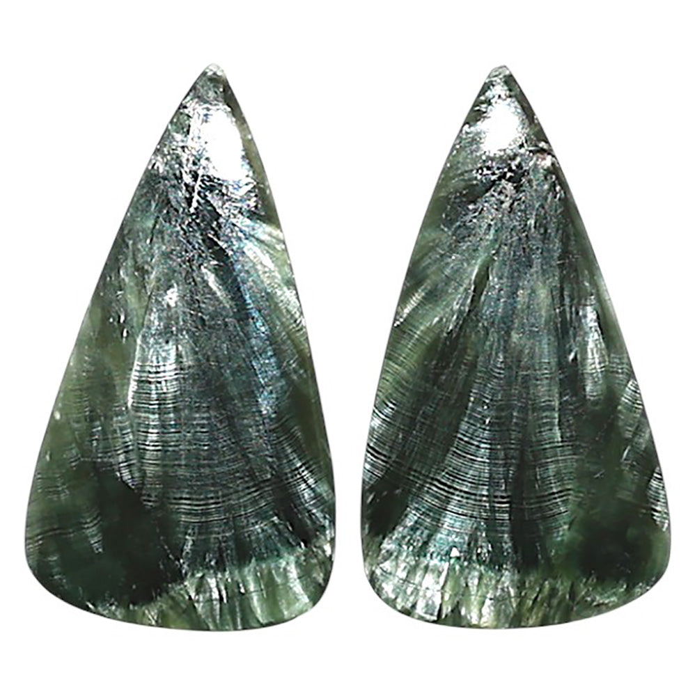 Natural Russian Seraphinite 13.6x24.8x4.3 mm Pear Shape Polished Gemstone LS99-010504
