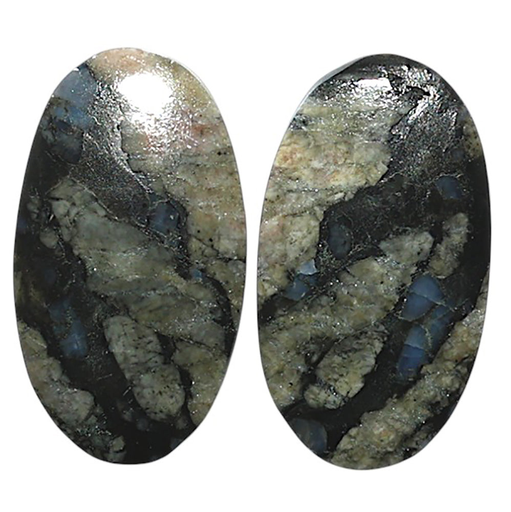 Natural Llanite Blue Opal Crystal Sphere 14.5x25.5x3.8 mm Oval Shape Polished Gemstone LS99-010506