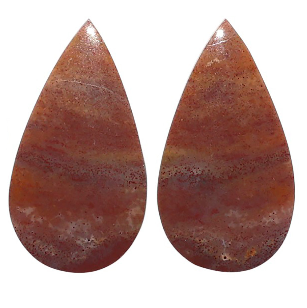 Natural Blood Stone 14x25.4x4 mm Pear Shape Polished Gemstone LS99-010507