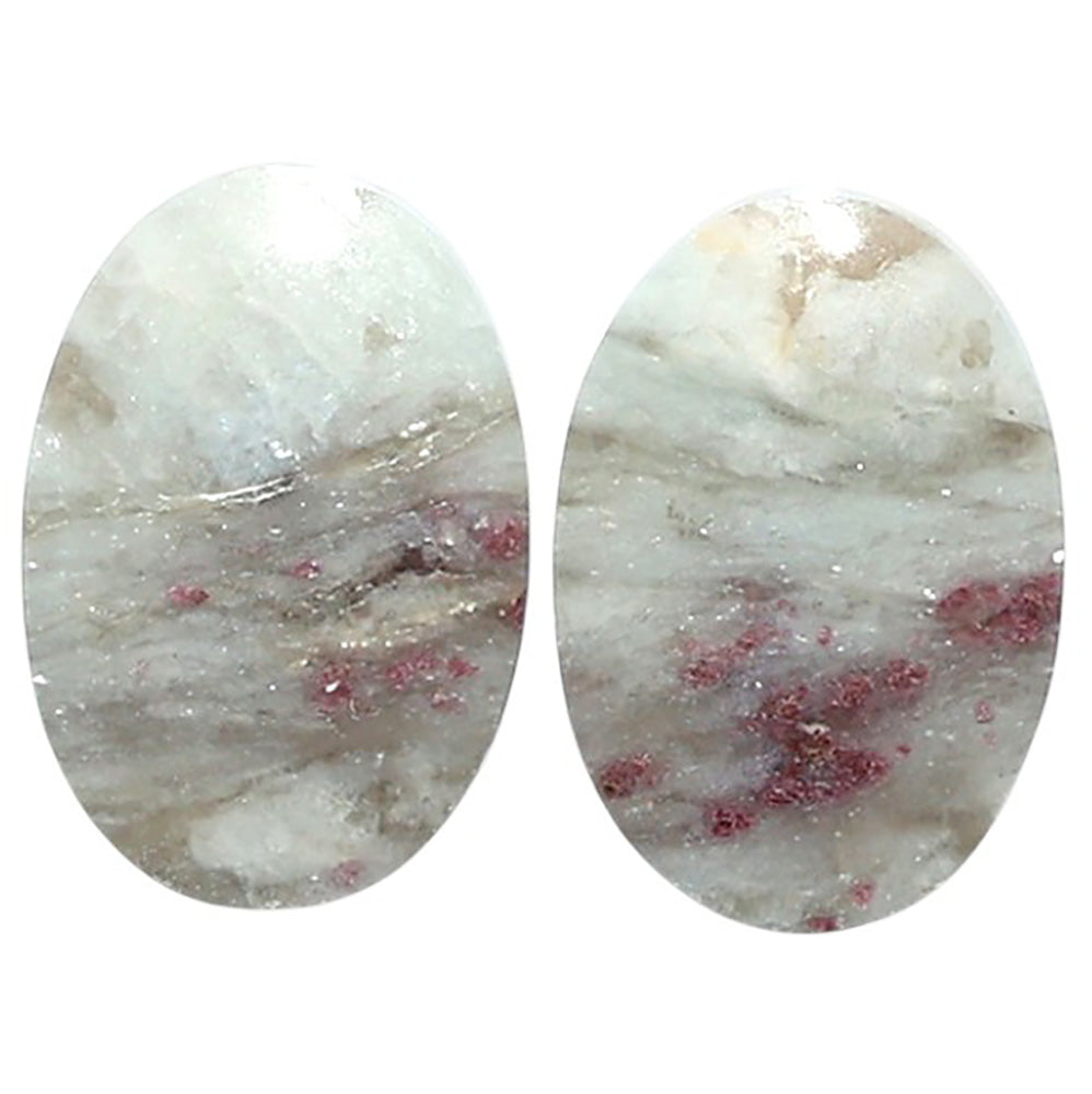 Natural Pink Tourmaline in Quartz 13x19x4 mm Oval Shape Polished Gemstone LS99-010516