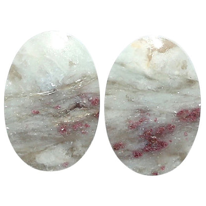 Natural Pink Tourmaline in Quartz 13x19x4 mm Oval Shape Polished Gemstone LS99-010516
