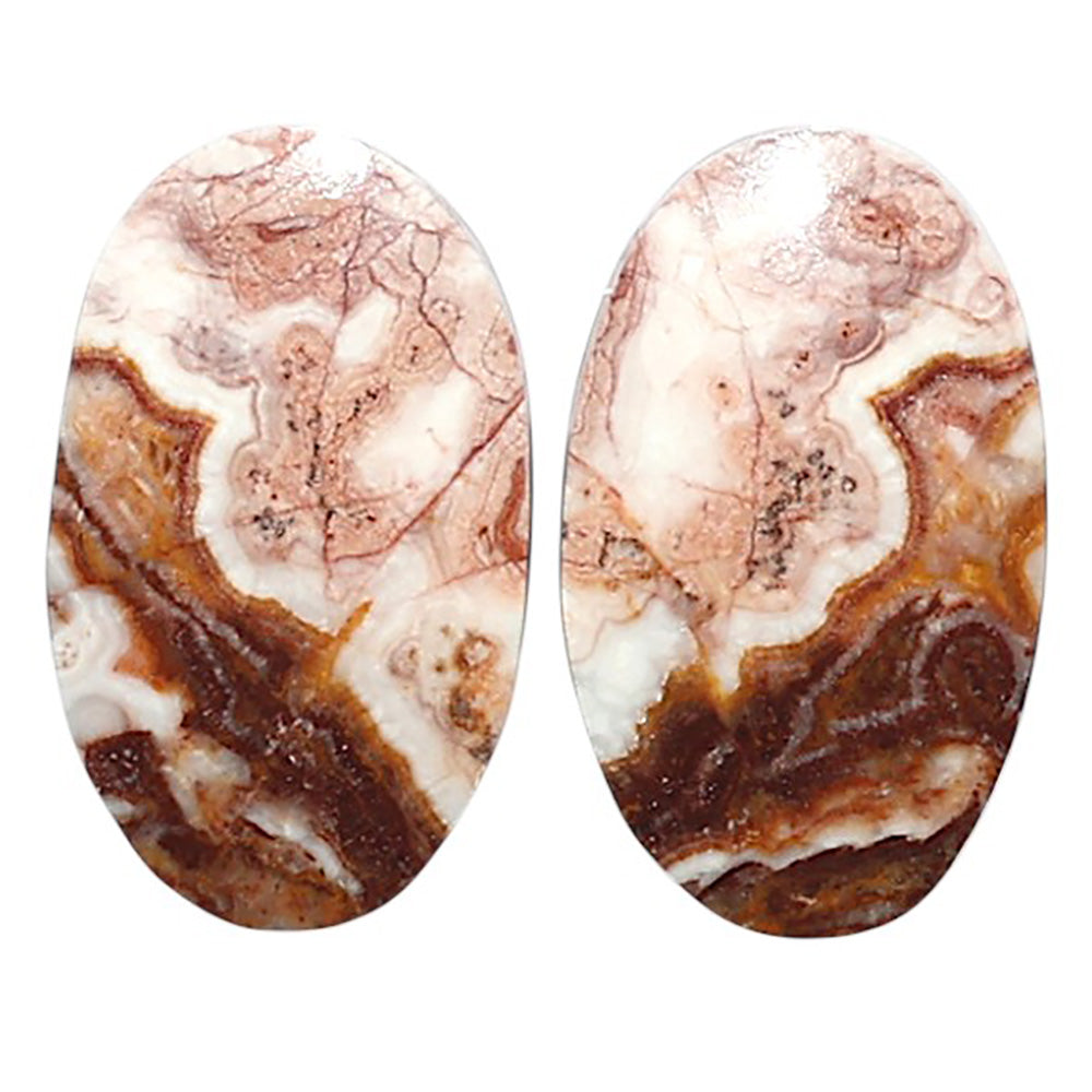 Natural Rosetta Picture Jasper 13x21.1x3 mm Oval Shape Polished Gemstone LS99-010518