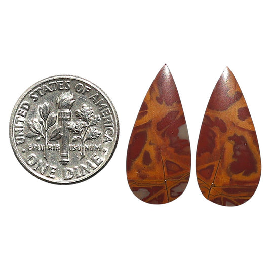 Natural Noreena Jasper 10.7x22.6x3.5 mm Pear Shape Polished Gemstone LS99-010521