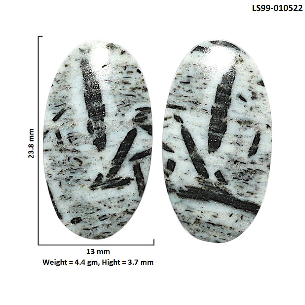 Natural Hornblende 13x23.8x3.7 mm Oval Shape Polished Gemstone LS99-010522