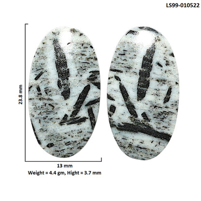 Natural Hornblende 13x23.8x3.7 mm Oval Shape Polished Gemstone LS99-010522