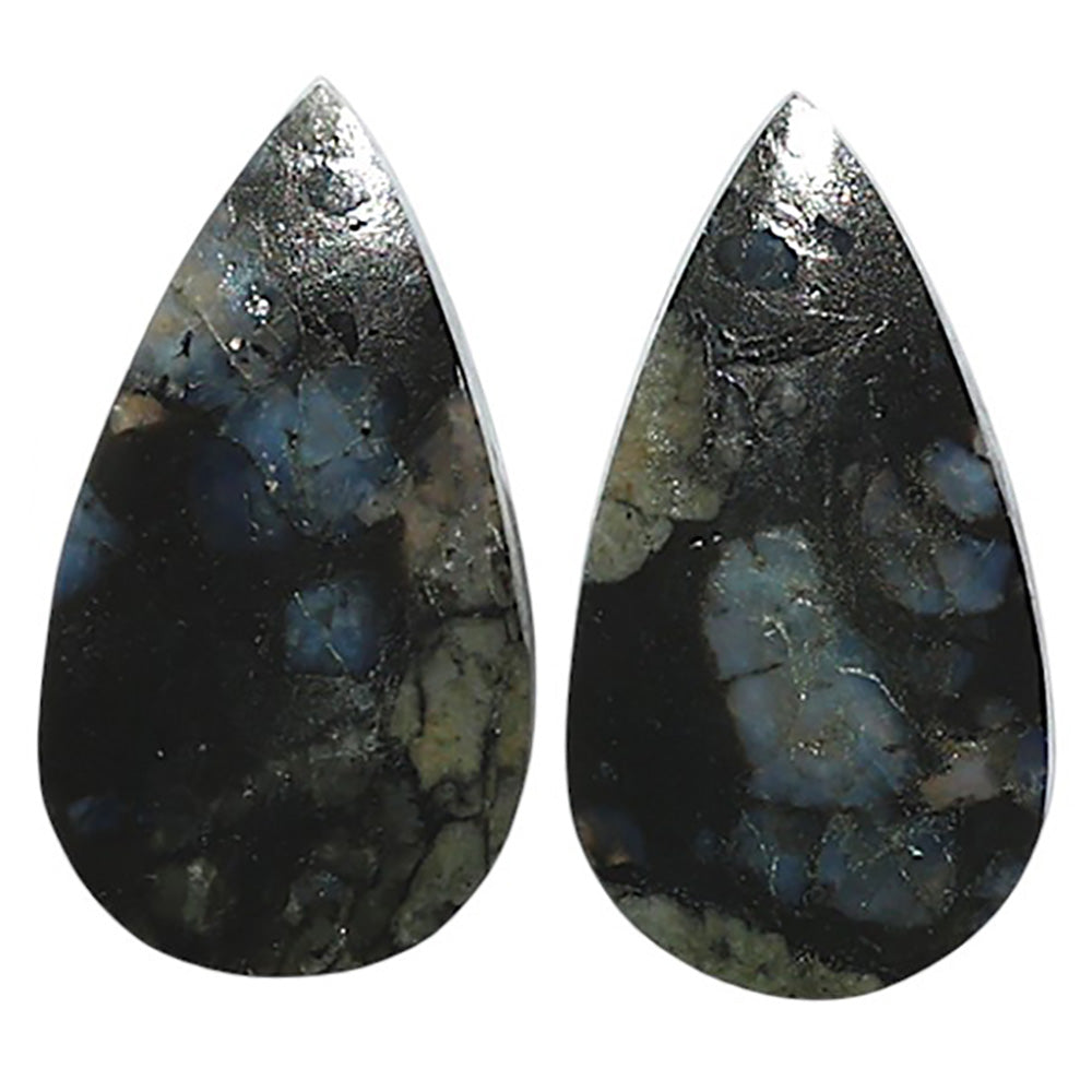 Natural Llanite Blue Opal Crystal Sphere 12.9x23.2x3.3 mm Pear Shape Polished Gemstone LS99-010523