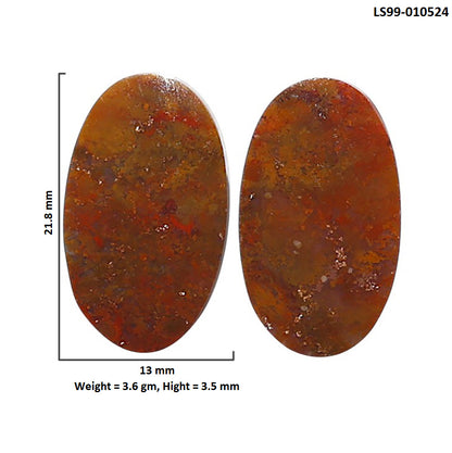 Natural Rare Cady Mountain Agate 13x21.8x3.5 mm Oval Shape Polished Gemstone LS99-010524