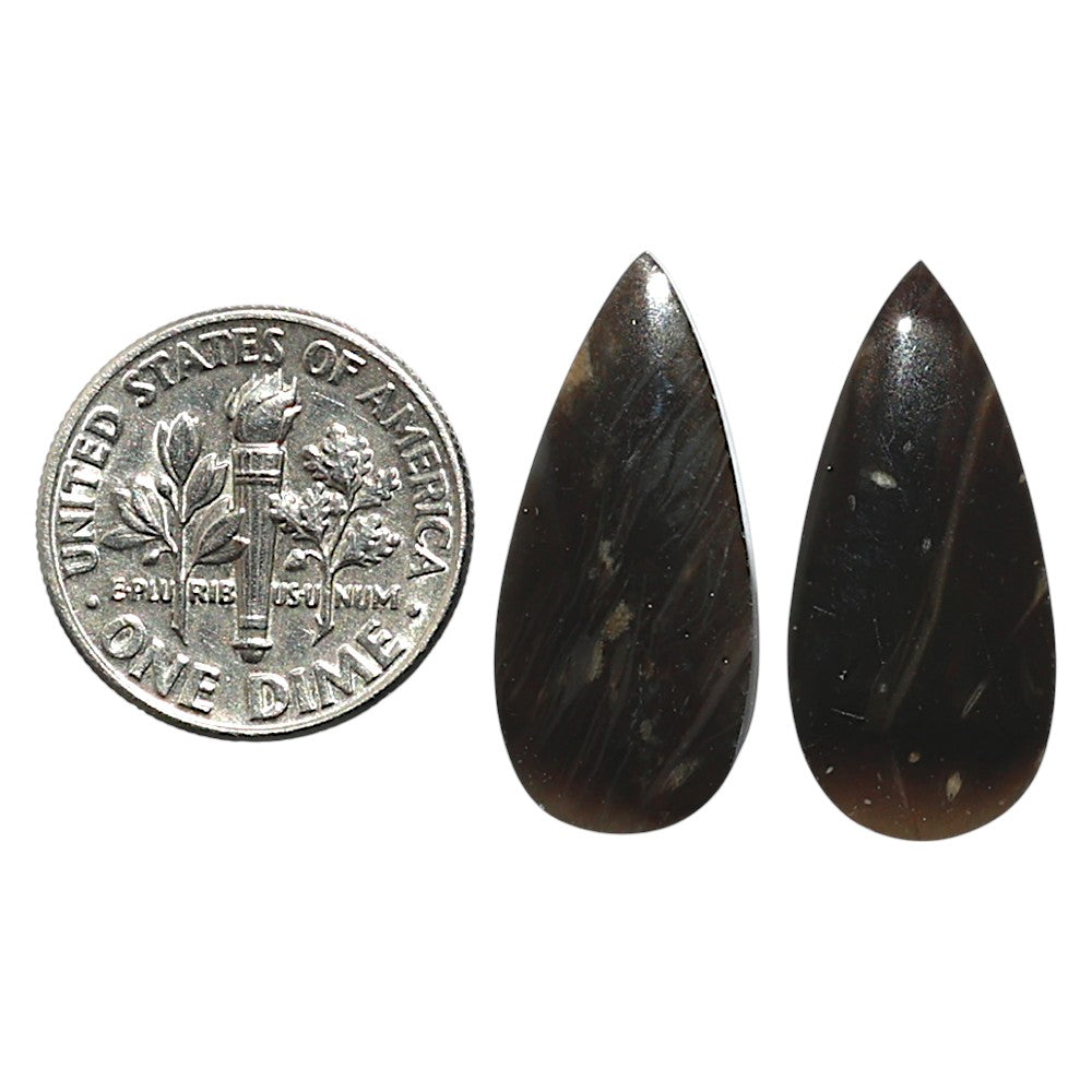 Natural Bat Cave Jasper 11x23.5x5 mm Pear Shape Polished Gemstone LS99-010525
