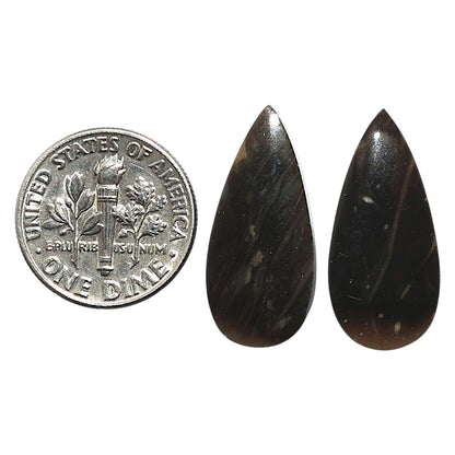 Natural Bat Cave Jasper 11x23.5x5 mm Pear Shape Polished Gemstone LS99-010525