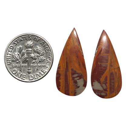 Natural Noreena Jasper 11.2x24.7x4 mm Pear Shape Polished Gemstone LS99-010529