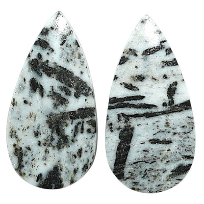 Natural Hornblende 11.8x22.8x3.5 mm Pear Shape Polished Gemstone LS99-010533