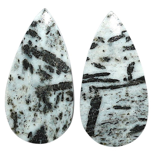Natural Hornblende 11.8x22.8x3.5 mm Pear Shape Polished Gemstone LS99-010533