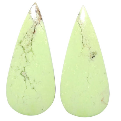 Natural Lemon Chrysoprase 12x27x4.5 mm Pear Shape Polished Gemstone LS99-010535