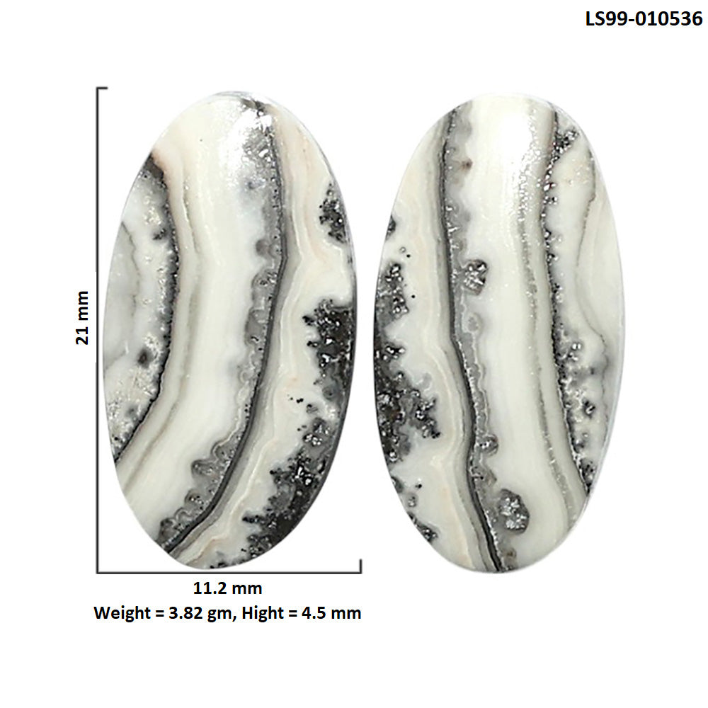 Natural Prairie Agate 11.2x21x4.5 mm Oval Shape Polished Gemstone LS99-010536