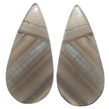 Natural Banded Onyx 13.7x28.9x3 mm Pear Shape Polished Gemstone LS99-010537