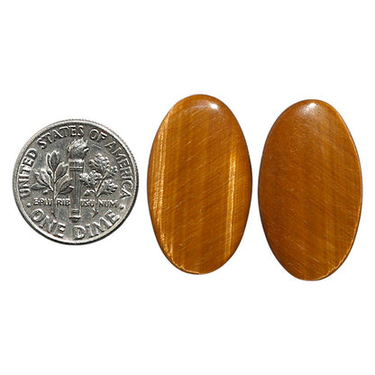 Natural Tiger Eye 15x25.4x4 mm Oval Shape Polished Gemstone LS99-010543