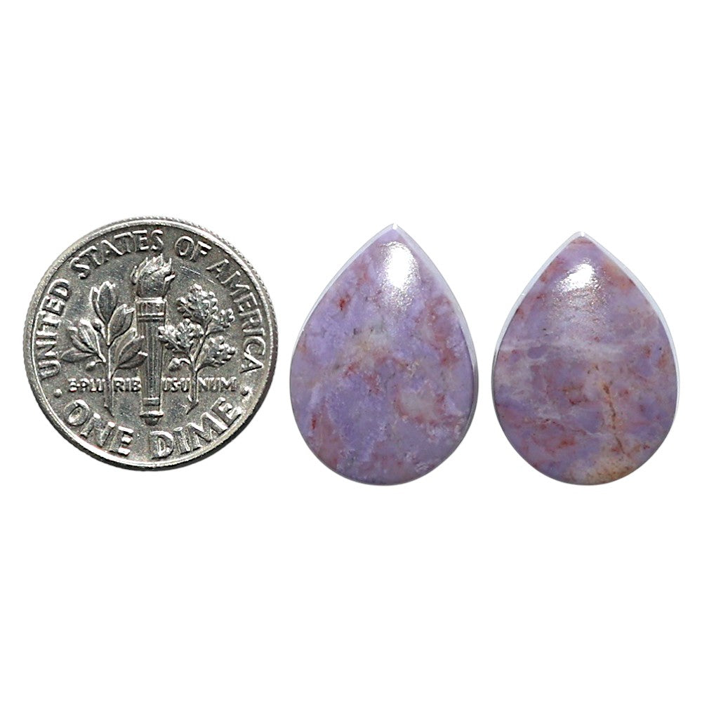 Natural Lavender Jade 13.3x18x4.5 mm Pear Shape Polished Gemstone LS99-010545