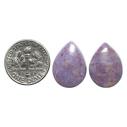 Natural Lavender Jade 13.3x18x4.5 mm Pear Shape Polished Gemstone LS99-010545