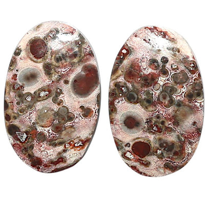 Natural Leopard Skin Jasper 13.3x20.8x4 mm Oval Shape Polished Gemstone LS99-010548