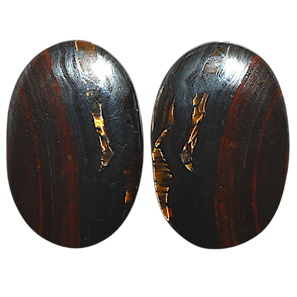 Natural Iron Tiger Eye 16x24x4.5 mm Oval Shape Polished Gemstone LS99-010549