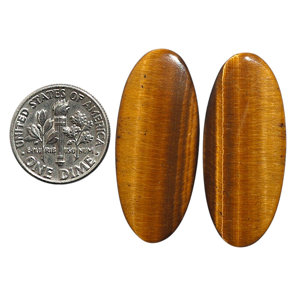 Natural Tiger Eye 15x34.4x3.5 mm Oval Shape Polished Gemstone LS99-010550