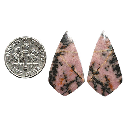Natural Rhodonite 15.2x27.8x4 mm Fancy Shape Polished Gemstone LS99-010553