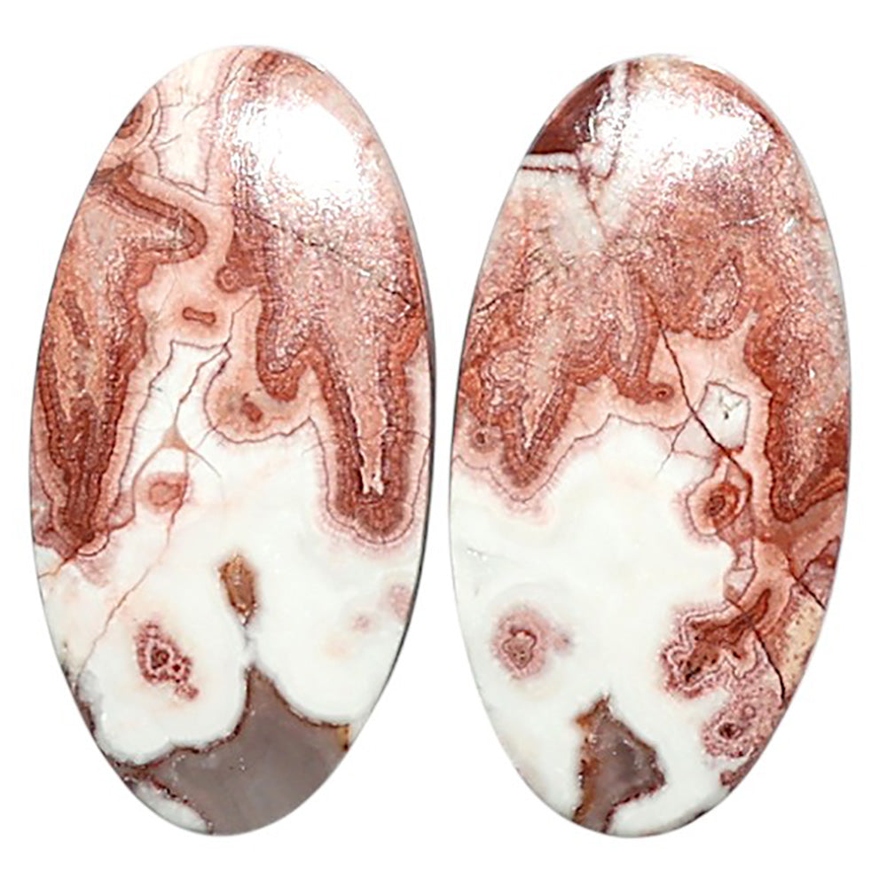 Natural Rosetta Picture Jasper 12.7x24.9x4 mm Oval Shape Polished Gemstone LS99-010554